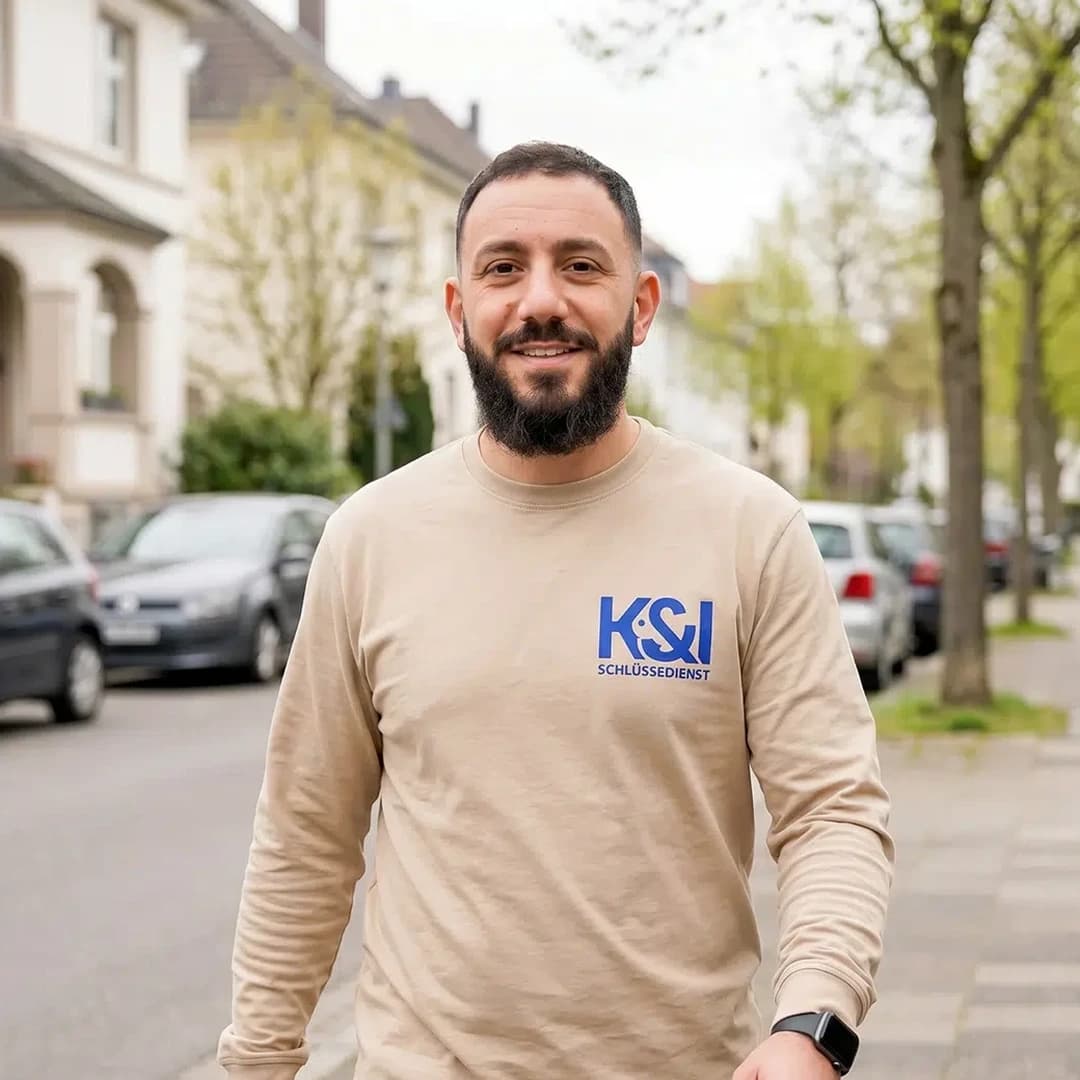 K&I Schluesseldienst Experte mit Autoschluessel bereit fuer Einsatz in Stuttgart Muehlhausen Freiberg
