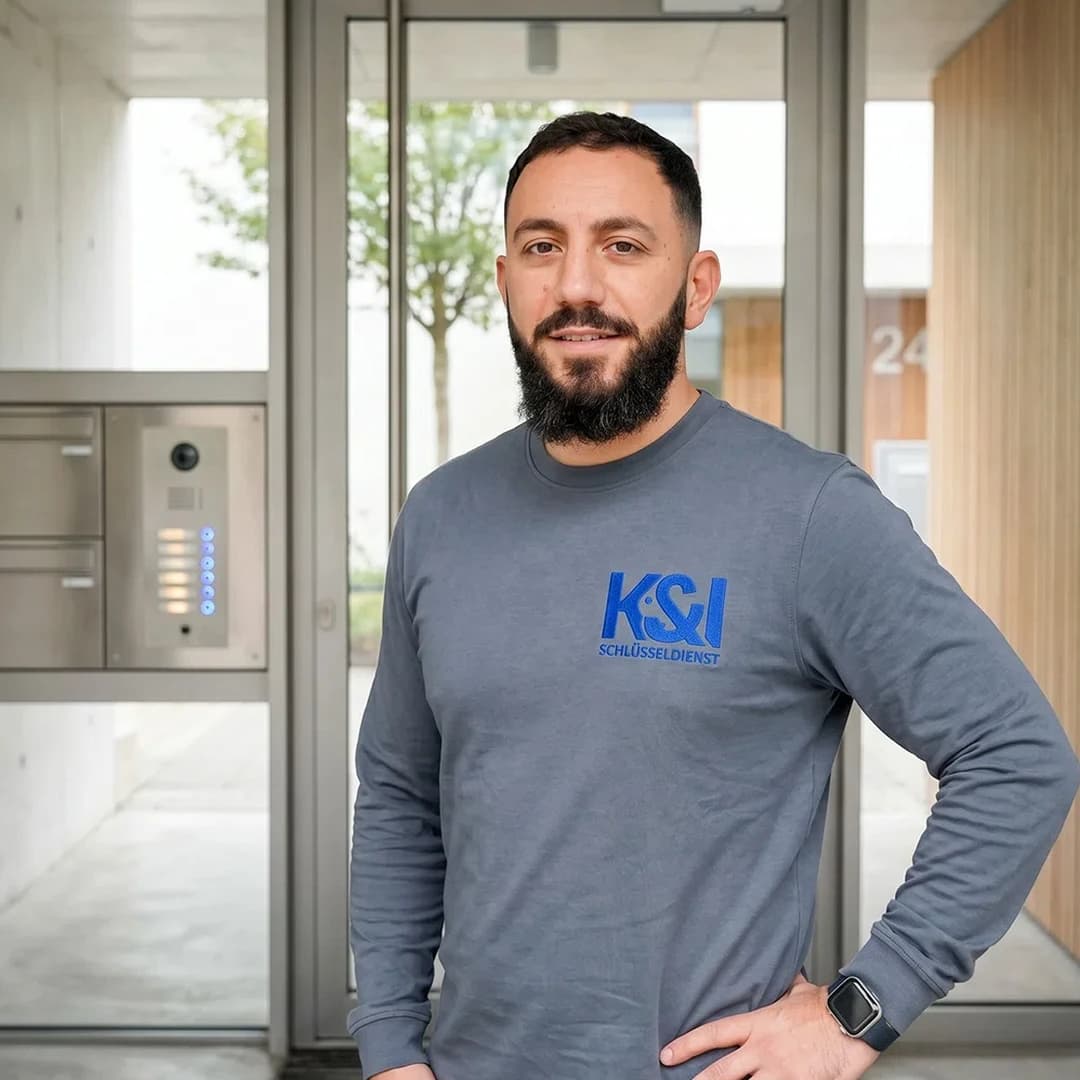 K&I Schluesseldienst Experte mit Autoschluessel bereit fuer Einsatz in Stuttgart Plieningen Chausseefeld