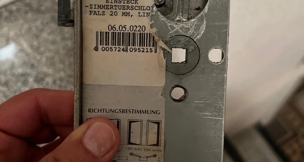 Türöffnung nach einem Fallenbruch