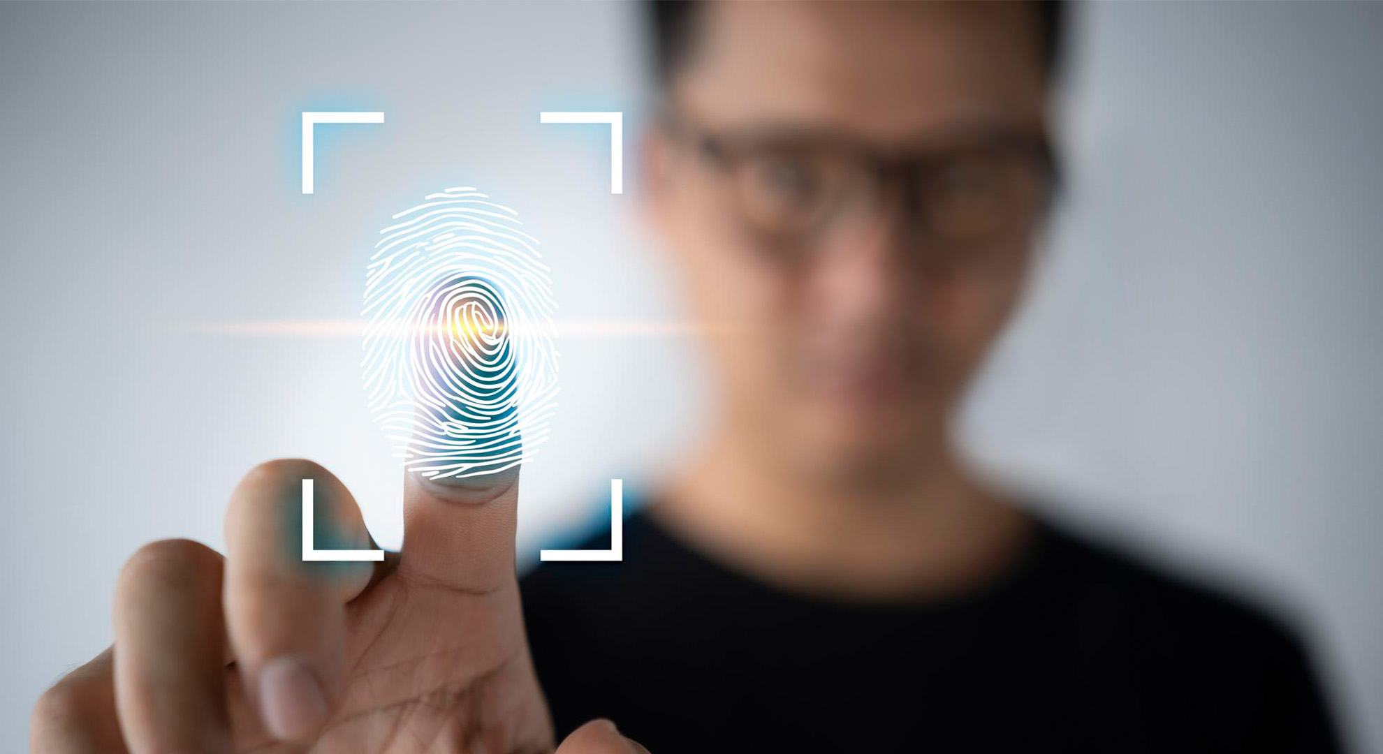 Fingerabdruck-Scan als biometrische Zutrittskontrolle